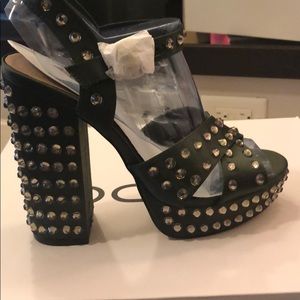 Studded green platform heels ALDO